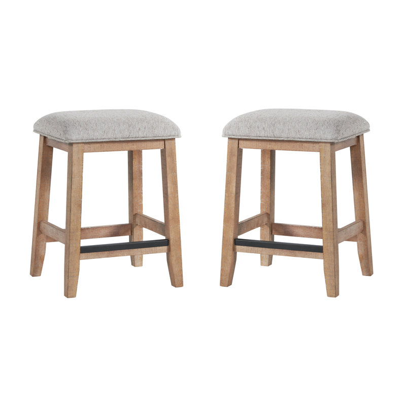 Imagio Home Highland Backless Bar Stool with Cushion Seat, Sandwash